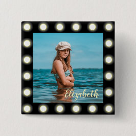 Bóton Quadrado 5.08cm Quadro de Fotografias preto exclusivo no Na moda m