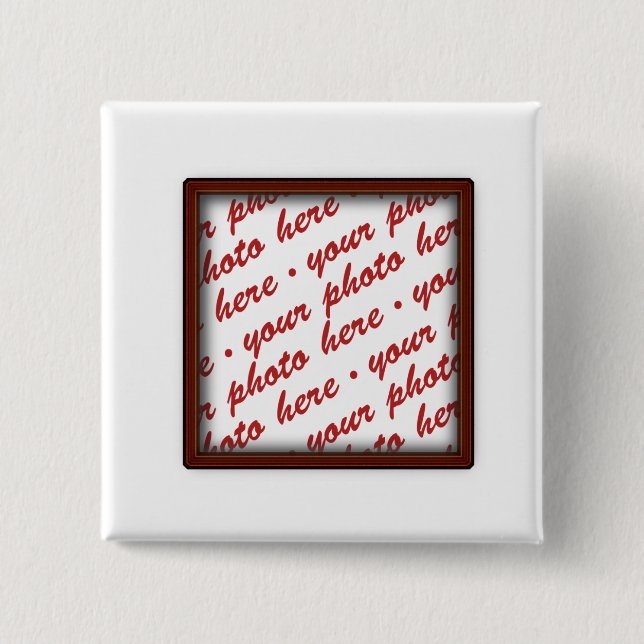 Bóton Quadrado 5.08cm Quadro de Imagem Marrom para qualquer ocasião (Frente)