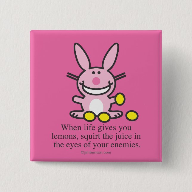 Bóton Quadrado 5.08cm Quando a vida lhe der limões (Frente)