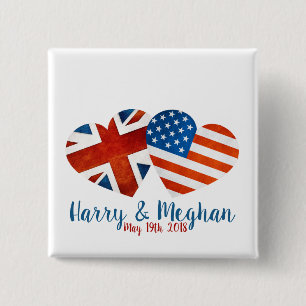 Bóton Quadrado 5.08cm Quando Harry encontrou Meghan