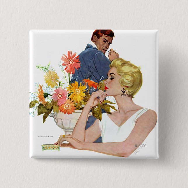 Bóton Quadrado 5.08cm Quarrel de Aniversário (Frente)