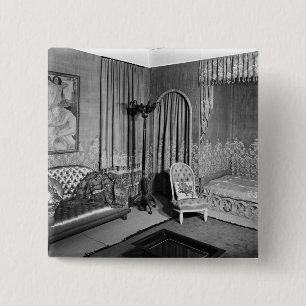 Bóton Quadrado 5.08cm Quarto que pertence a Jeanne Lanvin c.1920-25