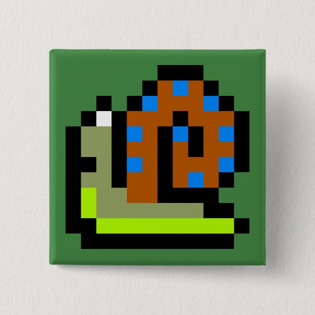 Bóton Quadrado 5.08cm Que caracol Shell do inchamento! (Frente)