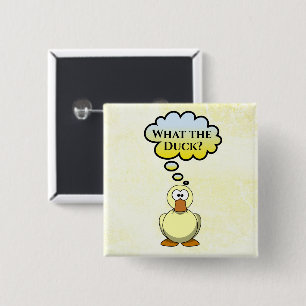 Bóton Quadrado 5.08cm Que Duck?Botão