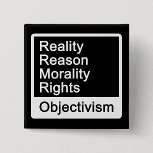 Bóton Quadrado 5.08cm Que é Objectivism? Botão
