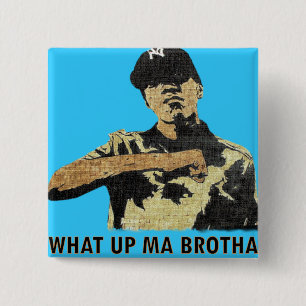 Bóton Quadrado 5.08cm Que mães ascendentes Brotha - arte Hip Hop dos