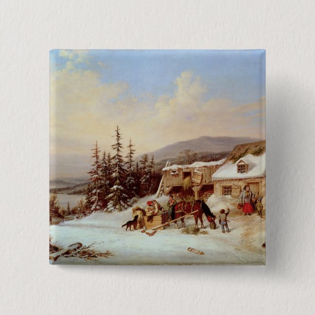 Bóton Quadrado 5.08cm Quebeque (Frente)