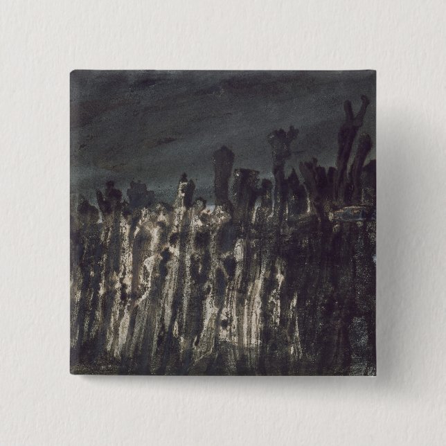 Bóton Quadrado 5.08cm Quebra-mar no jérsei (Frente)