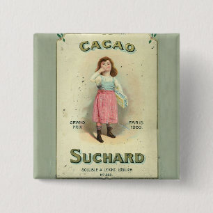 Bóton Quadrado 5.08cm Queijo de Chocolate Vitoriano