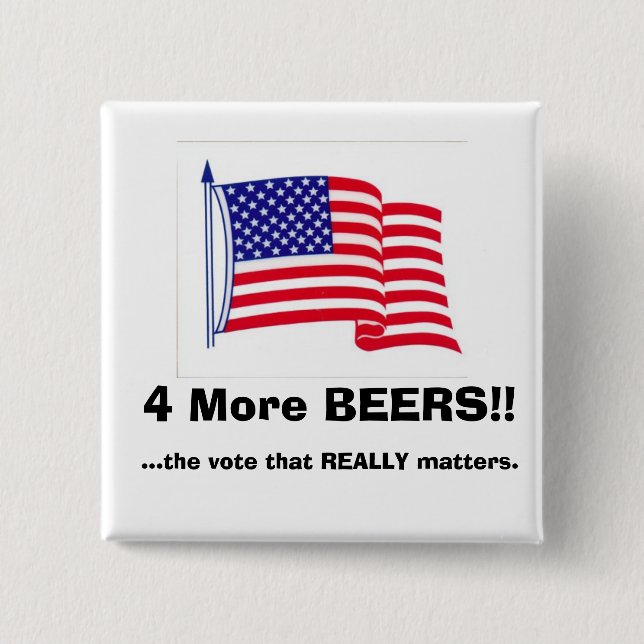 Bóton Quadrado 5.08cm Quem precisa um presidente?!? (Frente)