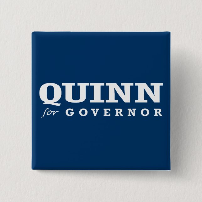 BÓTON QUADRADO 5.08CM QUINN PARA GOVERNADOR 2014 (Frente)