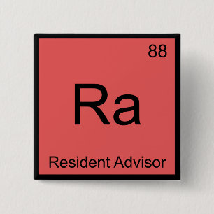 Bóton Quadrado 5.08cm Ra - Resident Advisor Camiseta Símbolo Elemento Qu