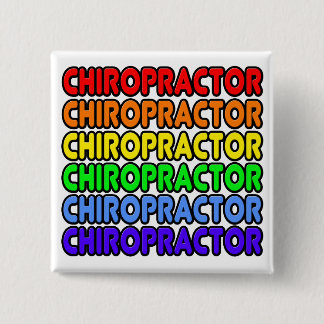 Bóton Quadrado 5.08cm Rainbow Chiropractor