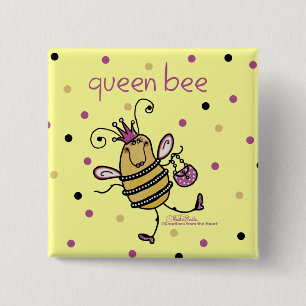 Bóton Quadrado 5.08cm Rainha Bee