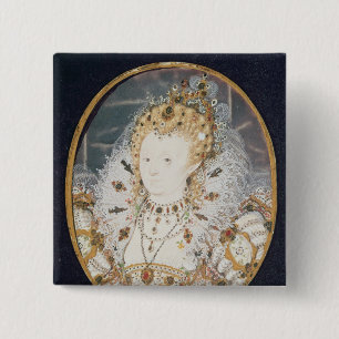 Bóton Quadrado 5.08cm Rainha Elizabeth mim, c.1595-1600