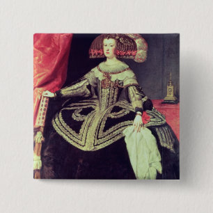 Bóton Quadrado 5.08cm Rainha Mariana de Áustria c.1653