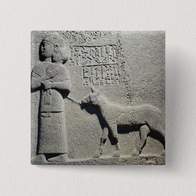 Bóton Quadrado 5.08cm Rainha Tuwarissa, esposa do rei Araras (Frente)