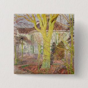 Bóton Quadrado 5.08cm Raio de luz solar ou, Zonneschijn, em abril de