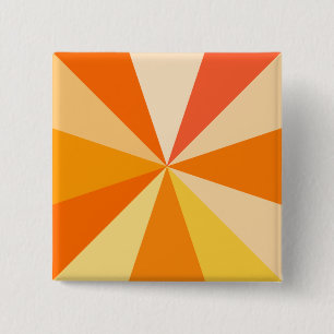 Bóton Quadrado 5.08cm Raios 60s geométricos Funky modernos do pop art n