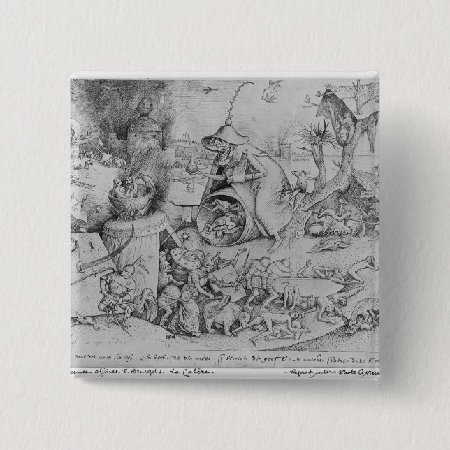 Bóton Quadrado 5.08cm Raiva, 1557 (Frente)