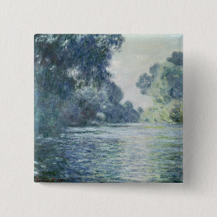 Bóton Quadrado 5.08cm Ramo de Claude Monet   do Seine perto de Giverny