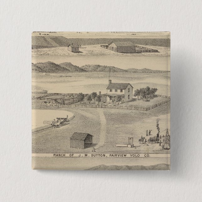 Bóton Quadrado 5.08cm Ranch Winters Dutton (Frente)