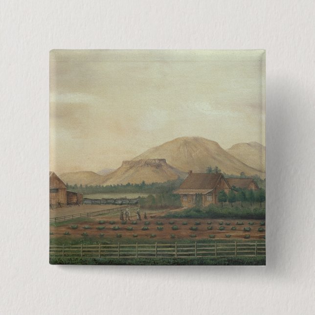 Bóton Quadrado 5.08cm Rancho de Knox, Idaho (Frente)