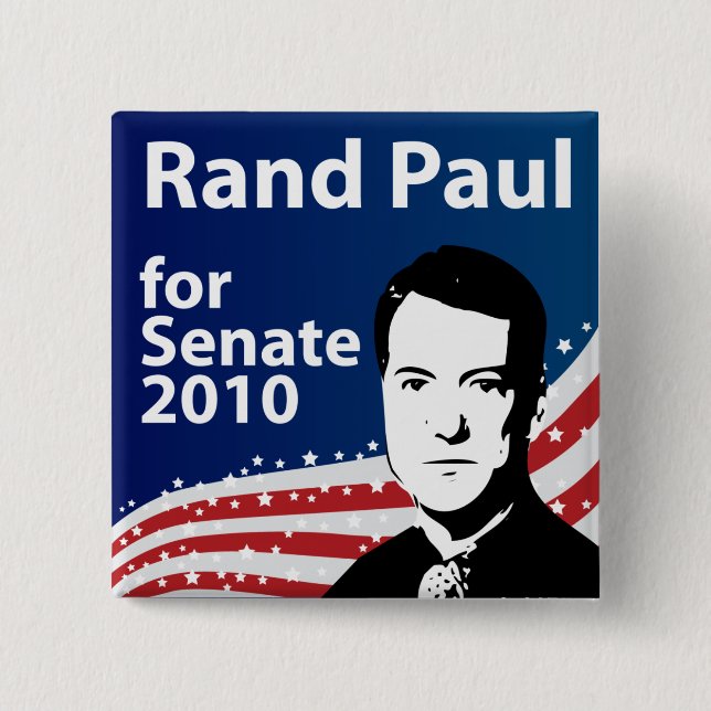 Bóton Quadrado 5.08cm Rand Paul para o botão do Senado 2010 (Frente)