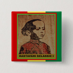 Bóton Quadrado 5.08cm Ras novo, Haile novo Selassie mim, Jah Rastafari