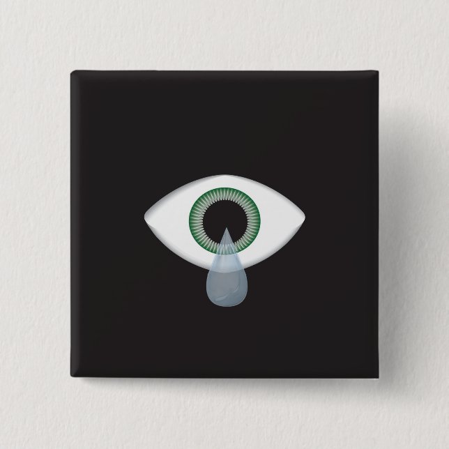 Bóton Quadrado 5.08cm Rasgos oculares (Frente)