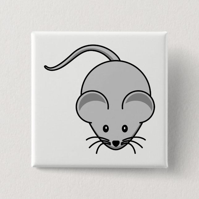Bóton Quadrado 5.08cm Rato (Frente)