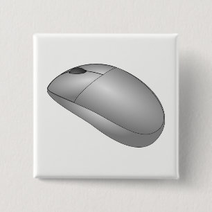 Bóton Quadrado 5.08cm Rato do computador