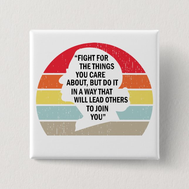 Bóton Quadrado 5.08cm RBG, Ruth Bader Ginsburg (Frente)