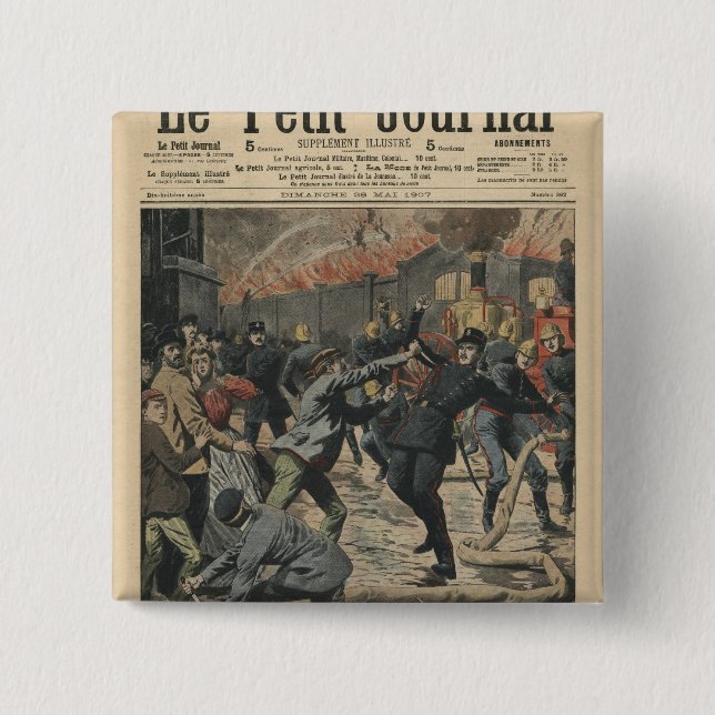 Bóton Quadrado 5.08cm Realizações de Apache (Frente)