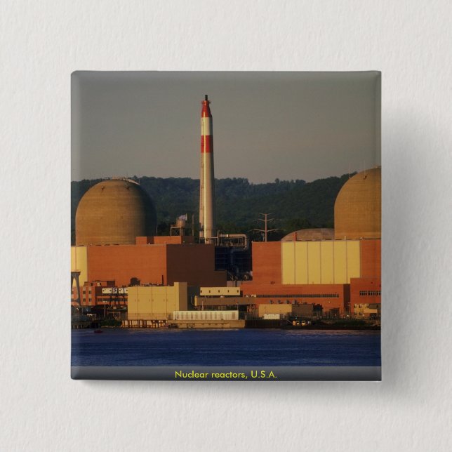 Bóton Quadrado 5.08cm Reatores nucleares, EUA (Frente)