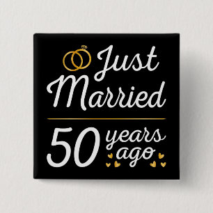 Bóton Quadrado 5.08cm recem casados 50 Anos Atrás II