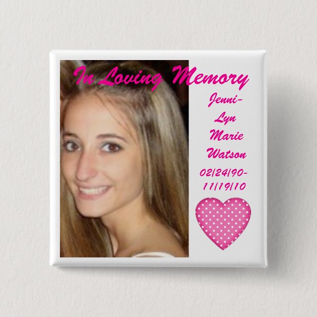 Bóton Quadrado 5.08cm Recorde Jenni (Frente)