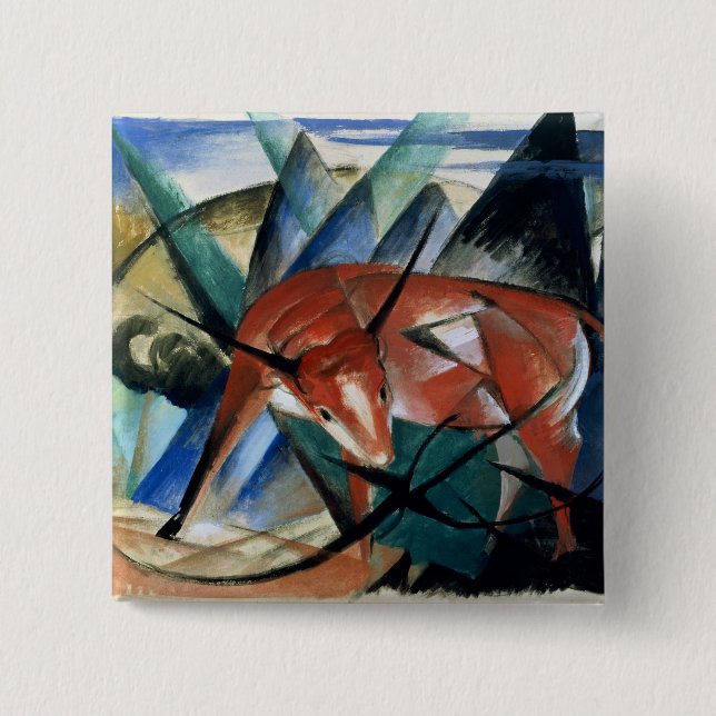 Bóton Quadrado 5.08cm Red Bull (gouache no papel) (Frente)