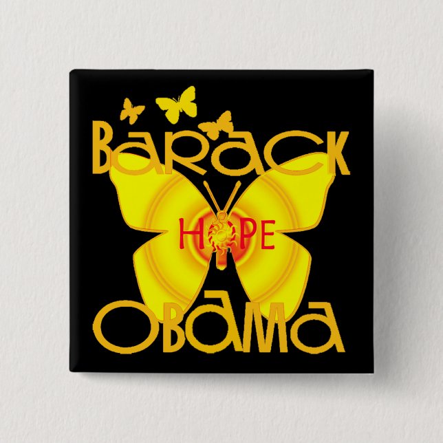 Bóton Quadrado 5.08cm Reeleger Barack Obama 2012 (Frente)