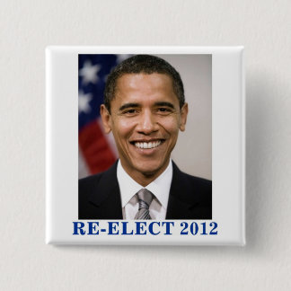 BÓTON QUADRADO 5.08CM REELEITAR OBAMA 2012