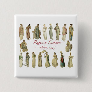 Bóton Quadrado 5.08cm Regency Fashion 1809-1815