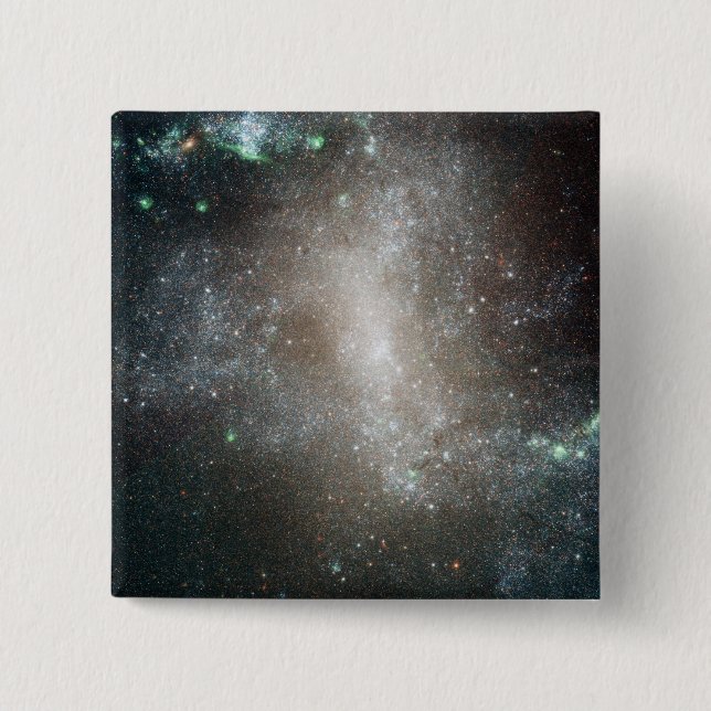 Bóton Quadrado 5.08cm Região central da galáxia espiral barrada (Frente)