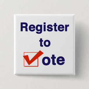 Bóton Quadrado 5.08cm Registro Para Votação 2026