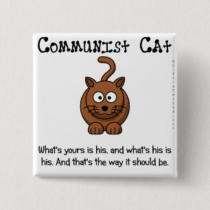 Bóton Quadrado 5.08cm Regras de comunismo