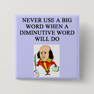 Bóton Quadrado 5.08cm regras engraçadas para escritores