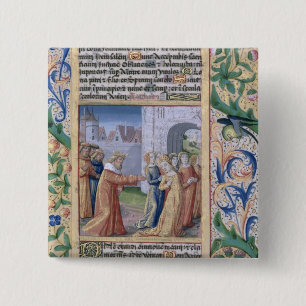 Bóton Quadrado 5.08cm Rei David que coveting Bathsheba
