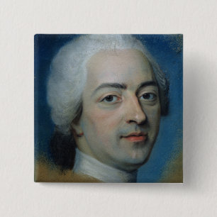 Bóton Quadrado 5.08cm Rei de Louis XV de France e de Navarra, depois de