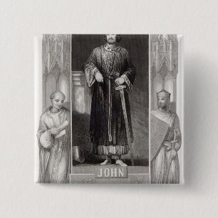 Bóton Quadrado 5.08cm Rei John