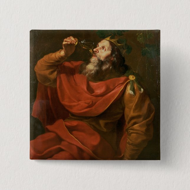 Bóton Quadrado 5.08cm Rei Midas (Frente)