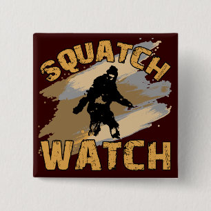 Bóton Quadrado 5.08cm Relógio de Squatch